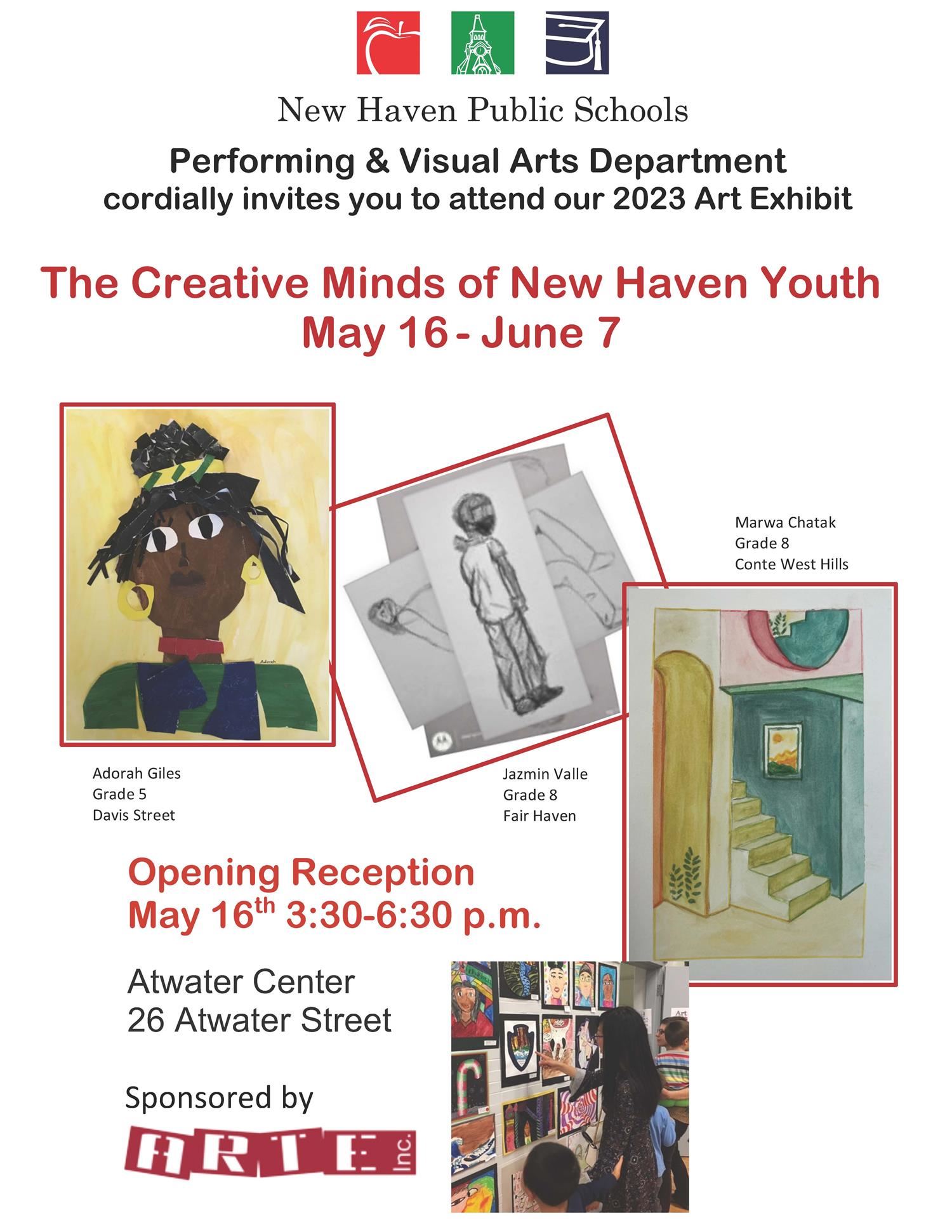   Amazing art by amazing K - 12 students from around our city!   All art is for sale and all proceeds go to the artist.